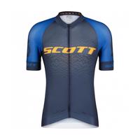 SCOTT Cyklistický dres s krátkým rukávem - RC PRO SS - modrá/oranžová L