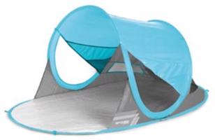 Spokey STRATUS Samorozkládací plážový paravan UV 40 190x120x90cm světle modrý