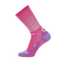 UYN Cyklistické ponožky klasické - AERO LADY - fialová/bílá/růžová 37-38