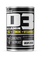 Vitamin D3+K2+Zinek+Vitamin C - FitBoom 60 kaps.