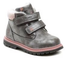 Wojtylko 3Z23022 šedo růžové dětské zimní boty