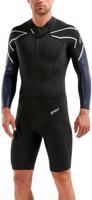 2xu pro-swim run sr1 wetsuit black/blue surf print s