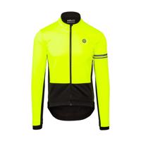 AGU Cyklistická zateplená bunda - WINTER ESSENTIAL - žlutá/černá L