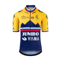 AGU Cyklistický dres s krátkým rukávem - JUMBO-VISMA 2021 - modrá/bílá/červená/žlutá XL