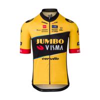 AGU Cyklistický dres s krátkým rukávem - JUMBO-VISMA 2023 - černá/žlutá 3XL
