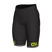 ALÉ Cyklistické kalhoty krátké s laclem - CORSA - černá/žlutá XL