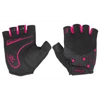 Betty cyklistické rukavice černá-růžová Velikost oblečení: M