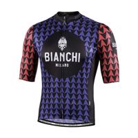 BIANCHI MILANO Cyklistický dres s krátkým rukávem - MASSARI - modrá/růžová 2XL