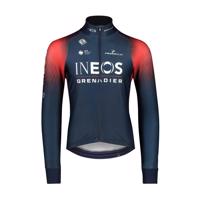 BIORACER Cyklistický dres s dlouhým rukávem zimní - INEOS GRENADIERS '22 - modrá/červená