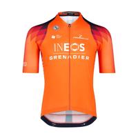BIORACER Cyklistický dres s krátkým rukávem - INEOS GRENADIERS 2023 ICON TRAINING - modrá/oranžová L