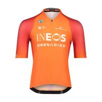 BIORACER Cyklistický dres s krátkým rukávem - INEOS GRENADIERS '22 - červená/oranžová 2XL