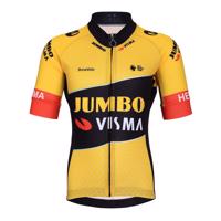 BONAVELO Cyklistický dres s krátkým rukávem - JUMBO-VISMA '23 KIDS - černá/žlutá