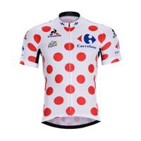 BONAVELO Cyklistický dres s krátkým rukávem - TOUR DE FRANCE  - bílá/červená 2XL