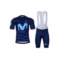 BONAVELO Cyklistický krátký dres a krátké kalhoty - MOVISTAR 2022 - modrá/bílá