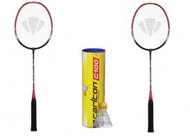 Carlton THUNDER 110 badmintonová raketa (výhodný set 2ks) + Carlton C100 - White (Medium/Blue)