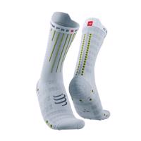 COMPRESSPORT Cyklistické ponožky klasické - AERO - žlutá/bílá