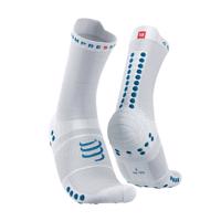 COMPRESSPORT Cyklistické ponožky klasické - PRO RACING 4.0 RUN - modrá/bílá
