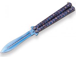 Cuchilleria Joker, s.l. Joker motýlek aluminium blue ornamet one edge 105 mm