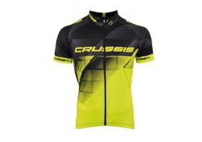Cyklistický dres Crussis, černá/žlutá XS