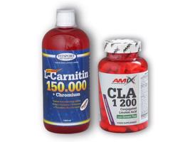 Fitsport L-Carnitin 150000 + Chrom.1l + CLA Green Tea 120caps