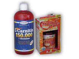Fitsport L-Carnitin 150000+ Chrom.1l + Thermo Lean 90cps