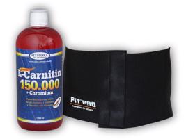 Fitsport L-Carnitin 150000+Chrom.1l + Zeštíhlovací pás