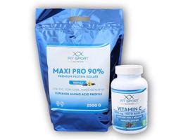 FitSport Nutrition Maxi Pro 2500g + Vitamin C 1000 120 tbl