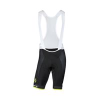 GIORDANA Cyklistické kalhoty krátké s laclem - MITCHELTON-SCOTT '20 - černá/žlutá 3XL