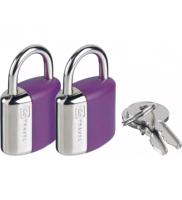 Go Travel sada zámků s klíčky Secure Lock violet