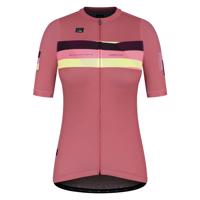 GOBIK Cyklistický dres s krátkým rukávem - STARK LADY - růžová/bordó/žlutá XL