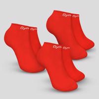 GymBeam Ponožky Ankle Socks 3Pack Hot Red