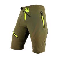 HAVEN Cyklistické kalhoty krátké bez laclu - ENERGY LADY - zelená/žlutá XS
