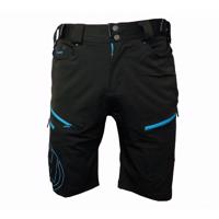 HAVEN Cyklistické kalhoty krátké bez laclu - NAVAHO SLIMFIT - černá/modrá M