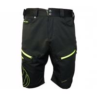 HAVEN Cyklistické kalhoty krátké bez laclu - NAVAHO SLIMFIT - černá/zelená