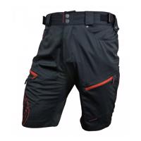 HAVEN Cyklistické kalhoty krátké bez laclu - NAVAHO SLIMFIT - červená/černá 2XL