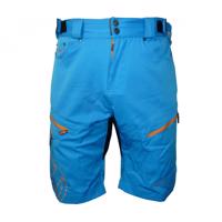 HAVEN Cyklistické kalhoty krátké bez laclu - NAVAHO SLIMFIT - modrá/oranžová S