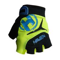 HAVEN Cyklistické rukavice krátkoprsté - DEMO KIDS - modrá/zelená 2 (6-7Y)