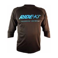 HAVEN Cyklistický dres s krátkým rukávem - RIDE-KI - černá/modrá XL