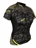 HAVEN Cyklistický dres s krátkým rukávem - SINGLETRAIL WOMEN - zelená/žlutá M