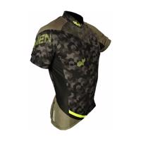 HAVEN Cyklistický dres s krátkým rukávem - SINGLETRAIL - zelená/žlutá L