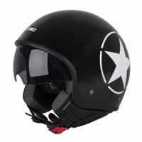Helma na skútr W-TEC FS-710S Revolt Black Barva Černá s hvězdou, Velikost L (59-60)