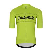HOLOKOLO Cyklistický dres s krátkým rukávem - GEAR UP - žlutá XS