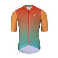 HOLOKOLO Cyklistický dres s krátkým rukávem - INFINITY - oranžová/zelená/červená 5XL