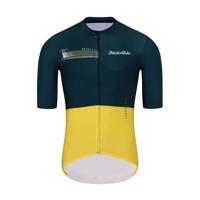 HOLOKOLO Cyklistický dres s krátkým rukávem - VIBES - zelená/žlutá L