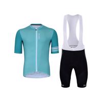 HOLOKOLO Cyklistický krátký dres a krátké kalhoty - FRESH ELITE - světle modrá/černá
