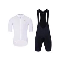 HOLOKOLO Cyklistický krátký dres a krátké kalhoty - VICTORIOUS GOLD - bílá/černá