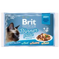 Kapsičky BRIT Premium Cat Delicate Fillets in Gravy Dinner Plate 340 g
