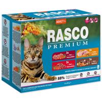 Kapsičky RASCO Premium Cat Pouch Adult - 3x beef, 3x veal, 3x turkey, 3x duck 1020 g