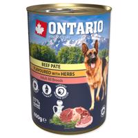 Konzerva ONTARIO Dog Beef Pate Flavoured with Herbs 400 g