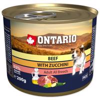 Konzerva ONTARIO Dog Mini Beef, Zucchini, Dandelion and Linseed Oil 200 g